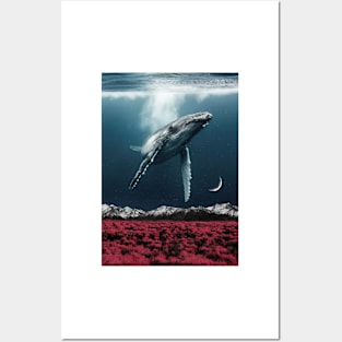 Whale Galaxy Posters and Art